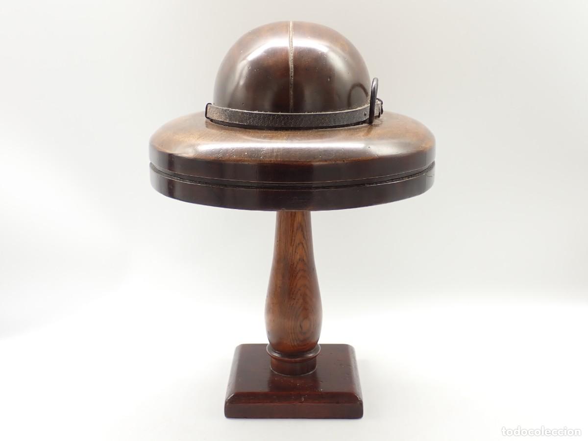 Antig&uuml;edades: MOLDE PARA SOMBRERO EN MADERA DE ROBLE - Foto 3