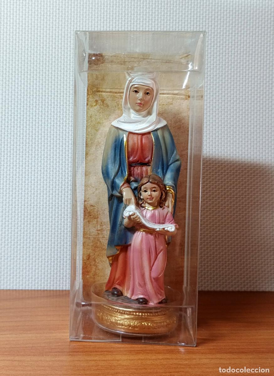 Antig&uuml;edades: Figura Santa Ana con la Virgen Ni&ntilde;a - 11 cm - Javier S.A. (Con caja)
