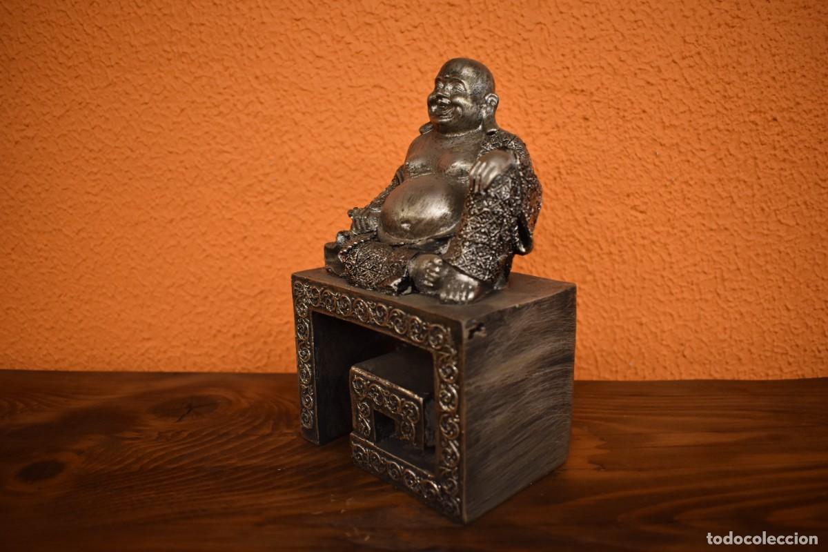 Antig&uuml;edades: Figura decorativa de Buda sonriente