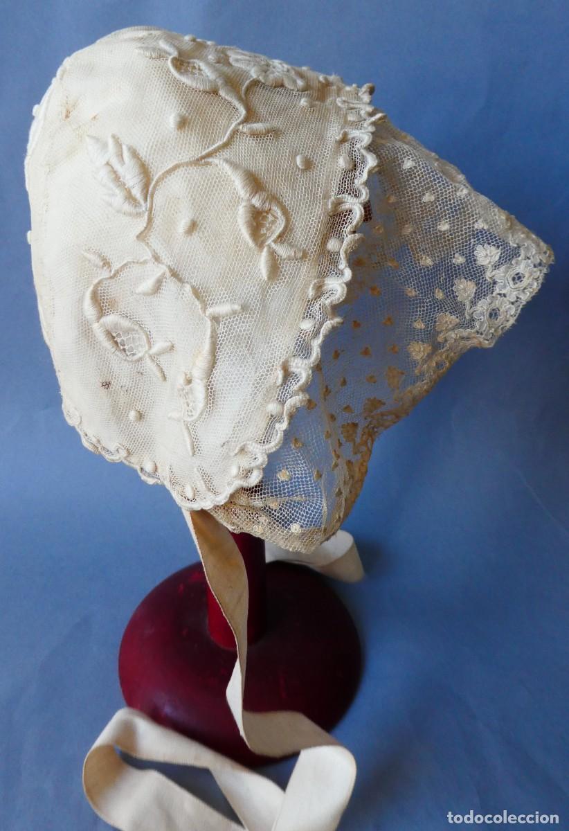 Antig&uuml;edades: ANTIGUO GORRO DE ENCAJE PARA NI&Ntilde;A O MU&Ntilde;ECA PPIO.S.XX