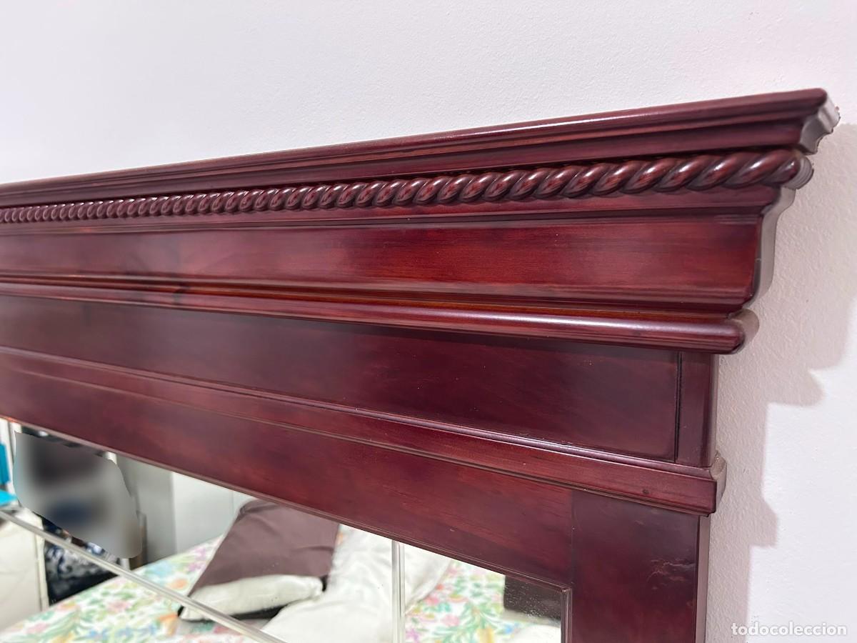 Antig&uuml;edades: CABECERO CON ESPEJO Y ESPEJO MADERA - Foto 3