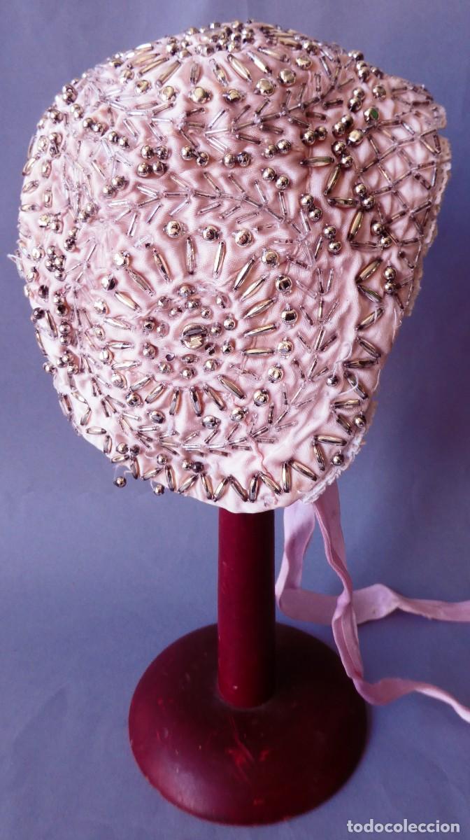 Antig&uuml;edades: ANTIGUO GORRO DE MOSTACILLAS PARA NI&Ntilde;A O MU&Ntilde;ECA PRIMERA MITAD S.XX