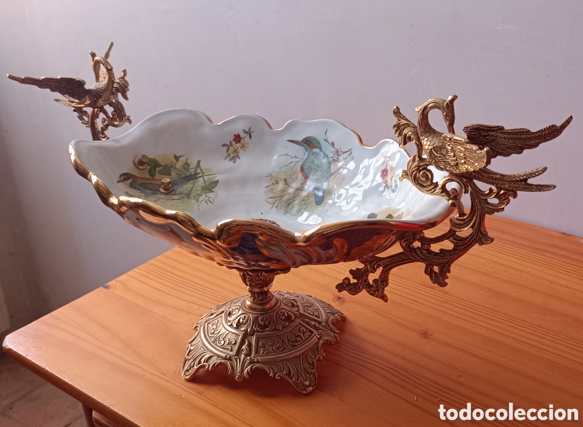 Antig&uuml;edades: Centro de mesa (Cer&aacute;mica y bronce) - Foto 2