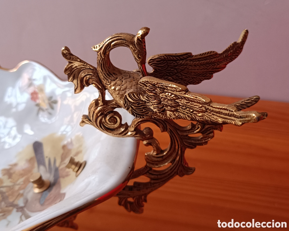 Antig&uuml;edades: Centro de mesa (Cer&aacute;mica y bronce) - Foto 3