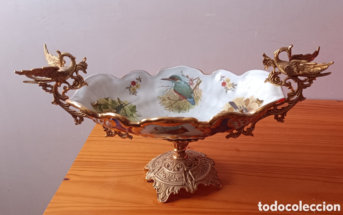 Antig&uuml;edades: Centro de mesa (Cer&aacute;mica y bronce)