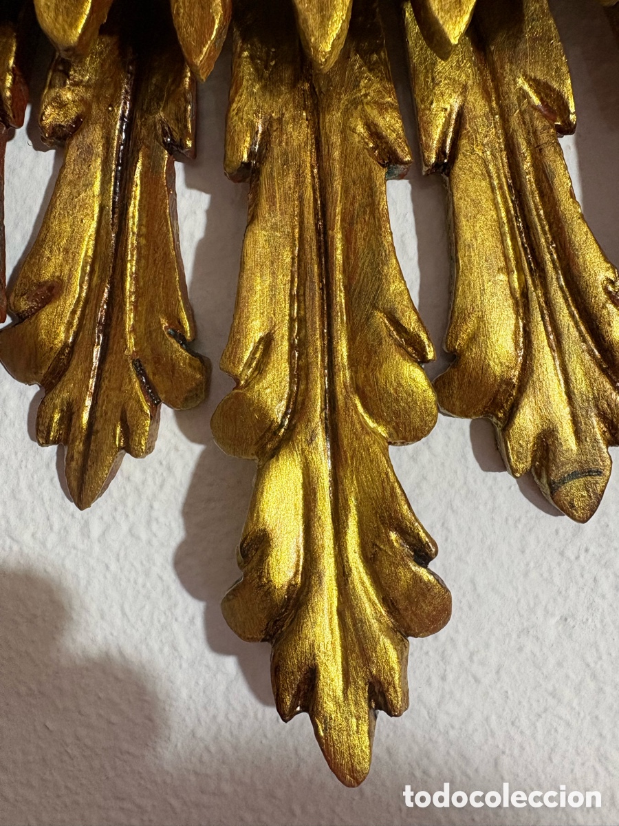 Antig&uuml;edades: ESPEJO SOL MADERA DORADA - Foto 13