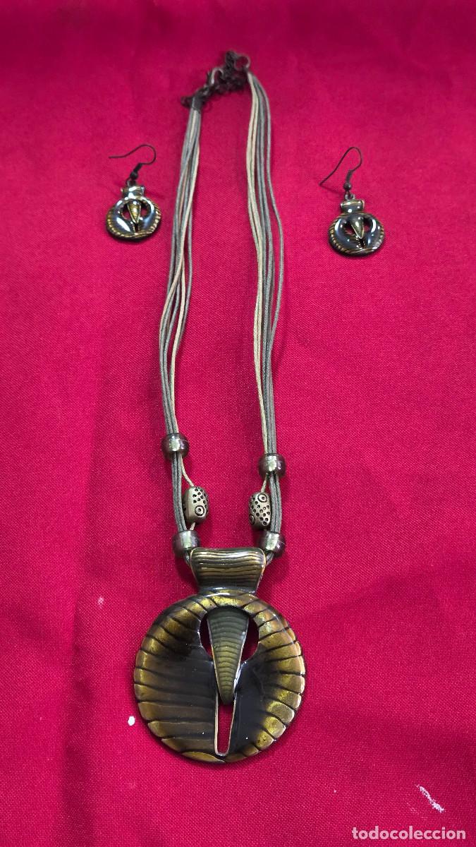 Antig&uuml;edades: collar con pendientes vintage