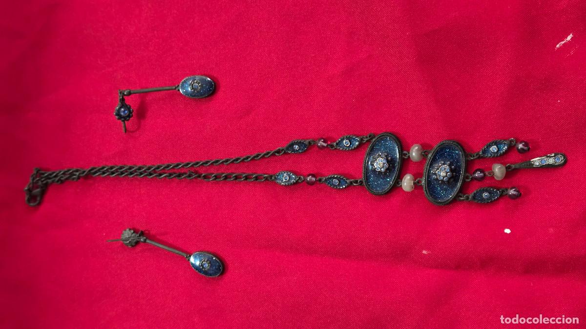 Antig&uuml;edades: collar con pendientes vintage