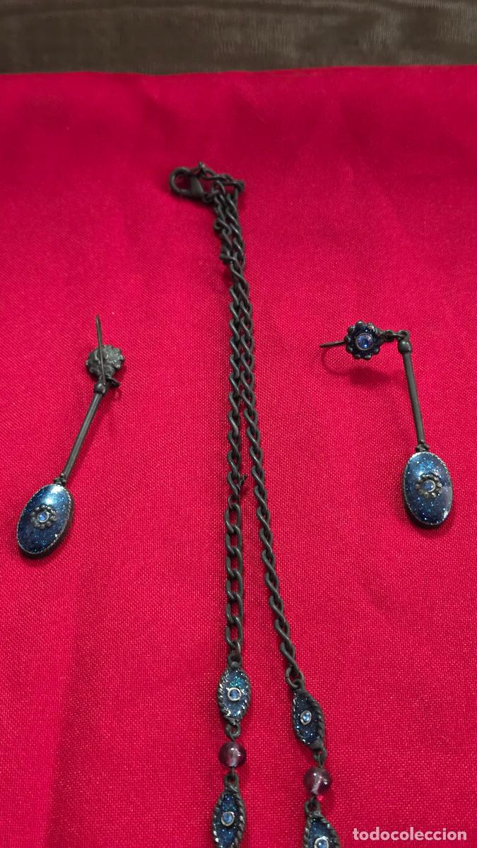 Antig&uuml;edades: collar con pendientes vintage - Foto 3