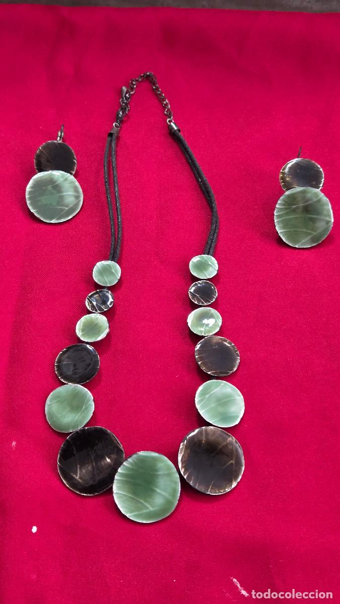 Antig&uuml;edades: collar con pendientes vintage