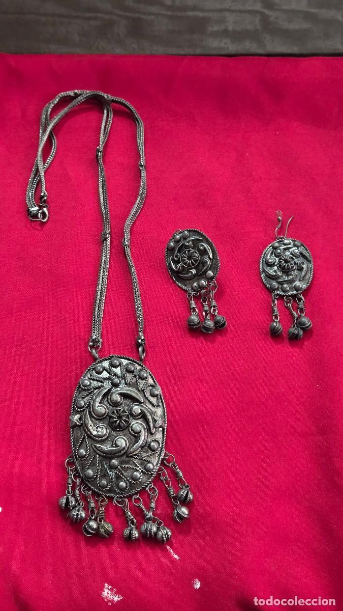 Antig&uuml;edades: collar con pendientes vintage - Foto 2