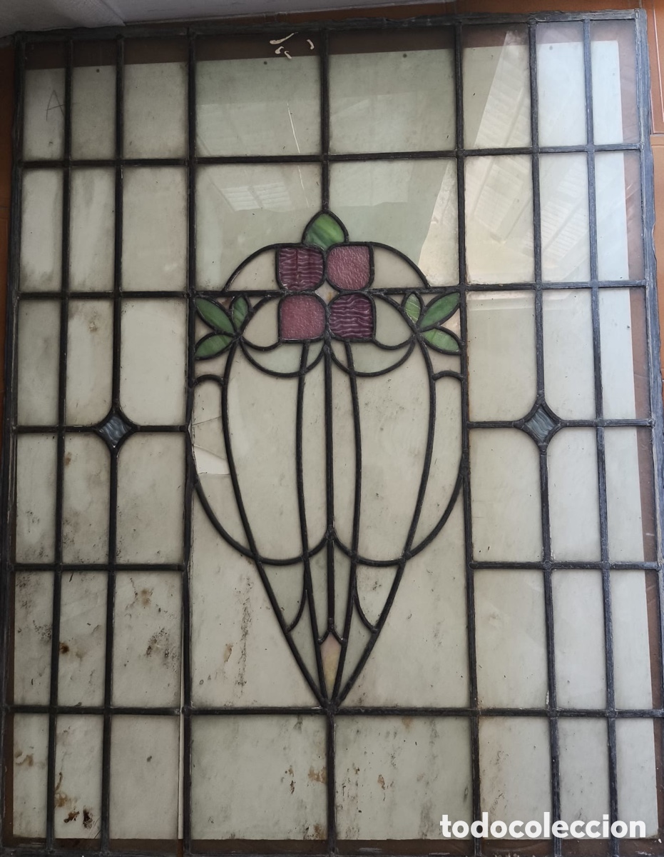 Antig&uuml;edades: Vitral Art Nouveau original
