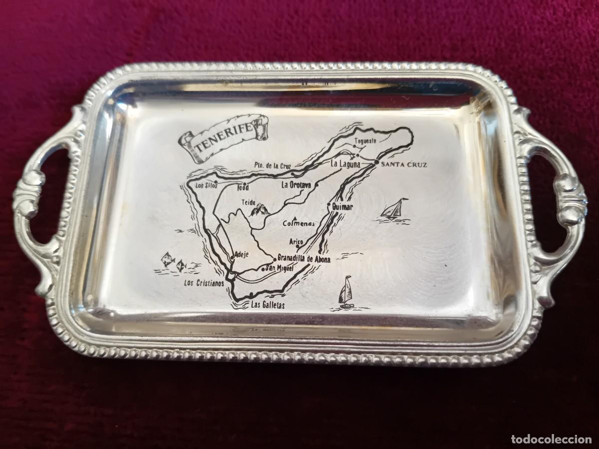 Antig&uuml;edades: Bandeja peque&ntilde;ita con el mapa de Tenerife
