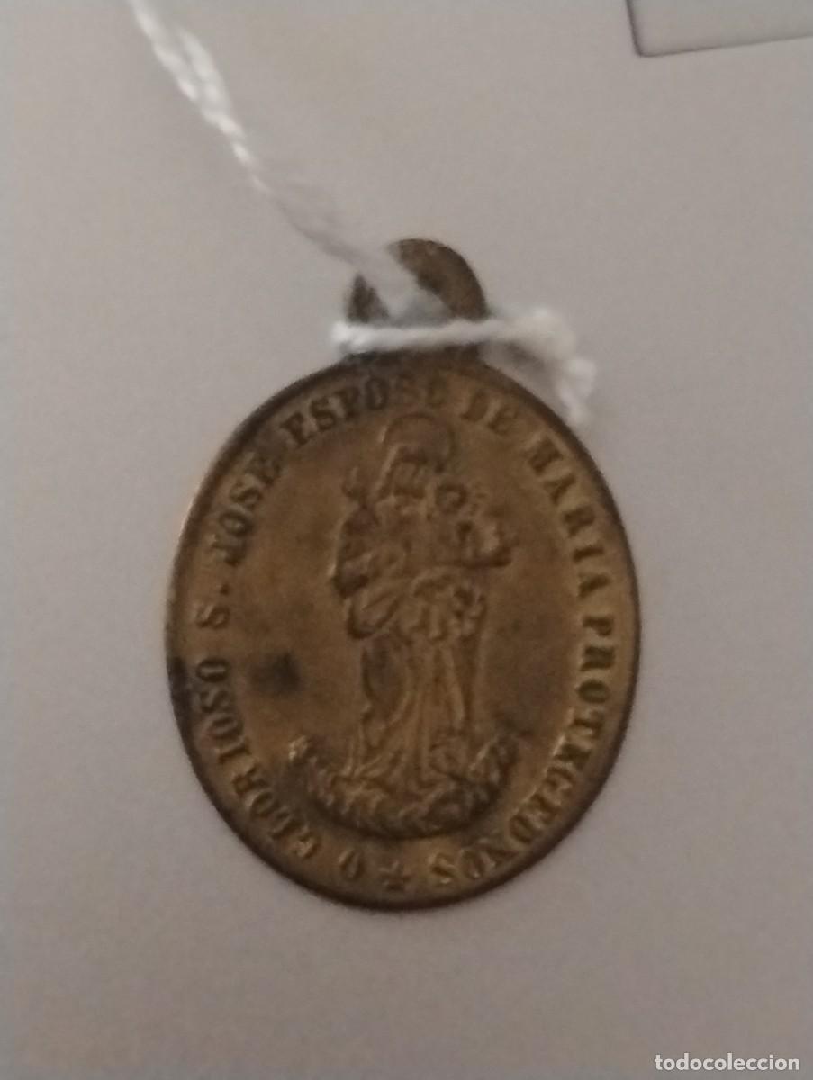 Antig&uuml;edades: PRECIOSA Y ANTIGUA MEDALLA DE SAN JOSE ESPOSO DE MARIA PROTECTOR 2,50 X 2 CM