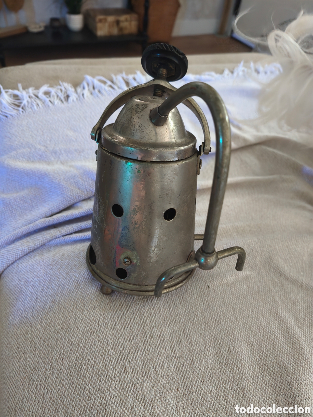Antig&uuml;edades: Cafetera met&aacute;lica antigua Excelsa Express