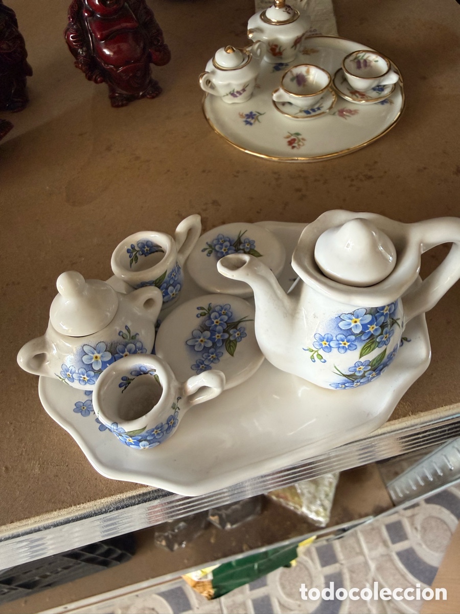 Antig&uuml;edades: Bonito juego de t&eacute; en miniatura, porcelana eslovaca