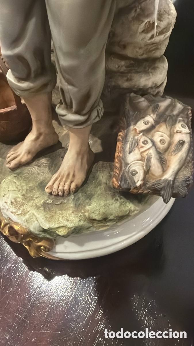 Antig&uuml;edades: FIGURA PESCADOR CAPODIMONTE - Foto 3