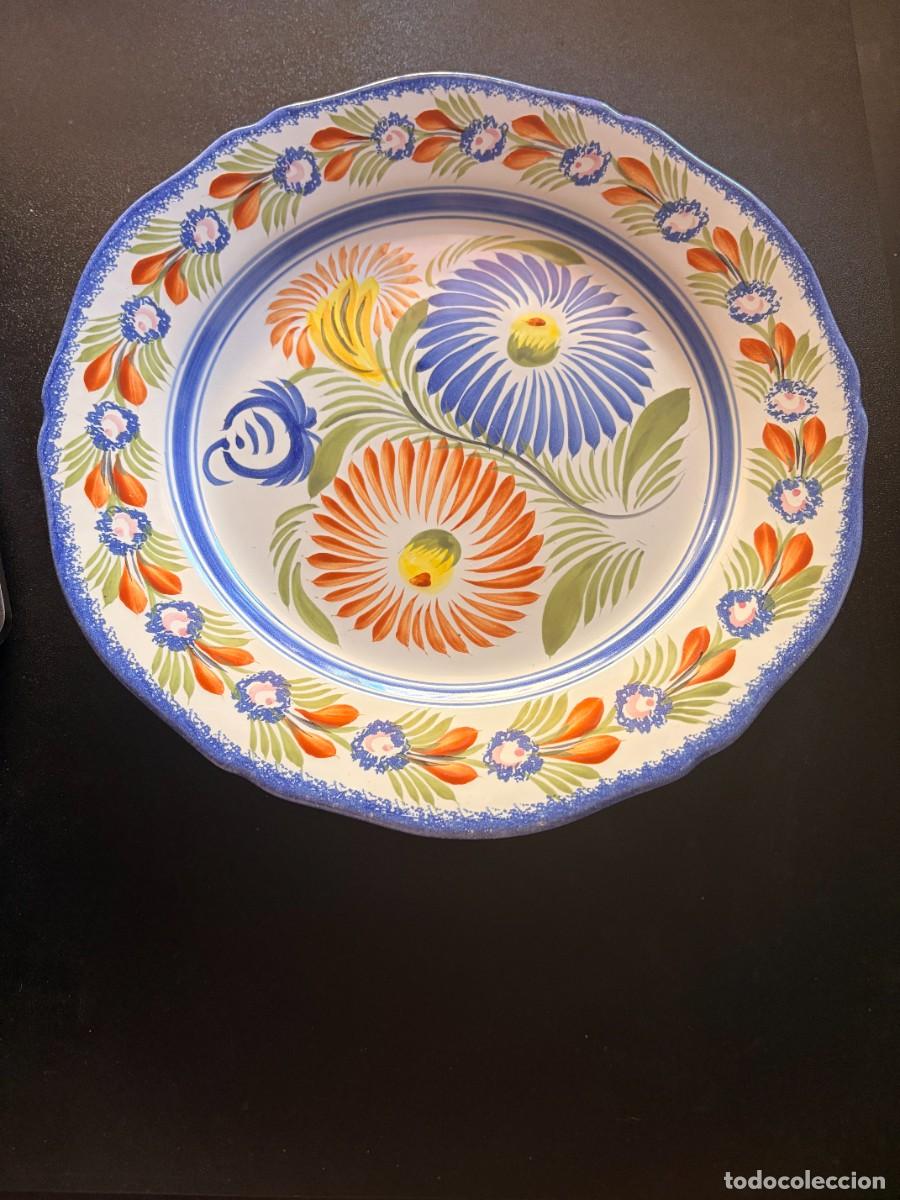 Antig&uuml;edades: PLATO EN FA&Iuml;ENCE / LOZA FRANCESA HB-HENRIOT QUIMPER - PINTADO A MANO - FIRMADO Y NUMERADO