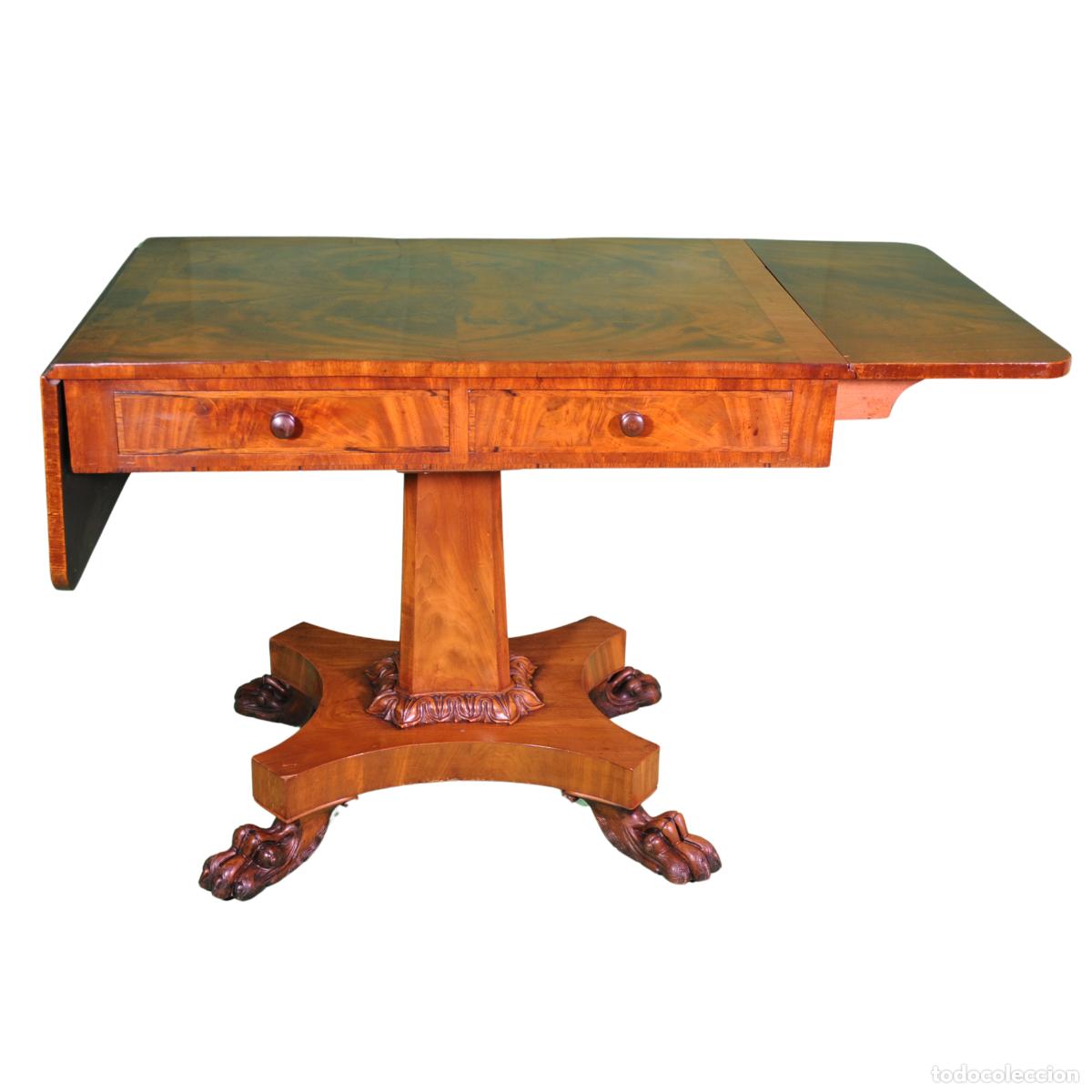 Antig&uuml;edades: Mesa de Juego Imperio con Patas de Garra - Foto 3