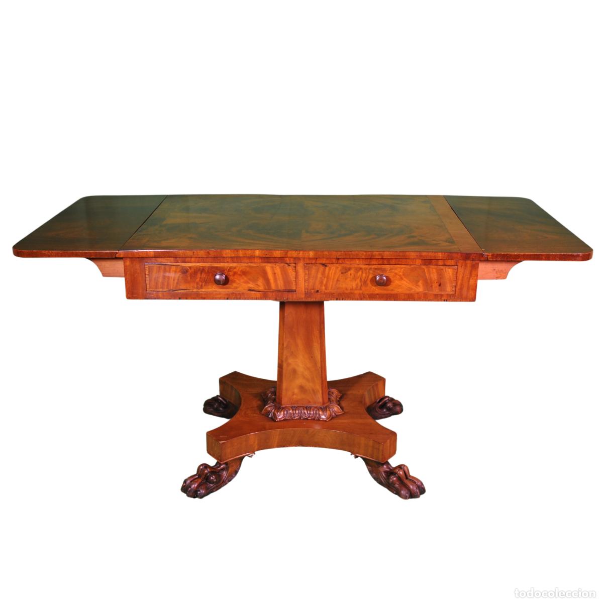 Antig&uuml;edades: Mesa de Juego Imperio con Patas de Garra - Foto 4