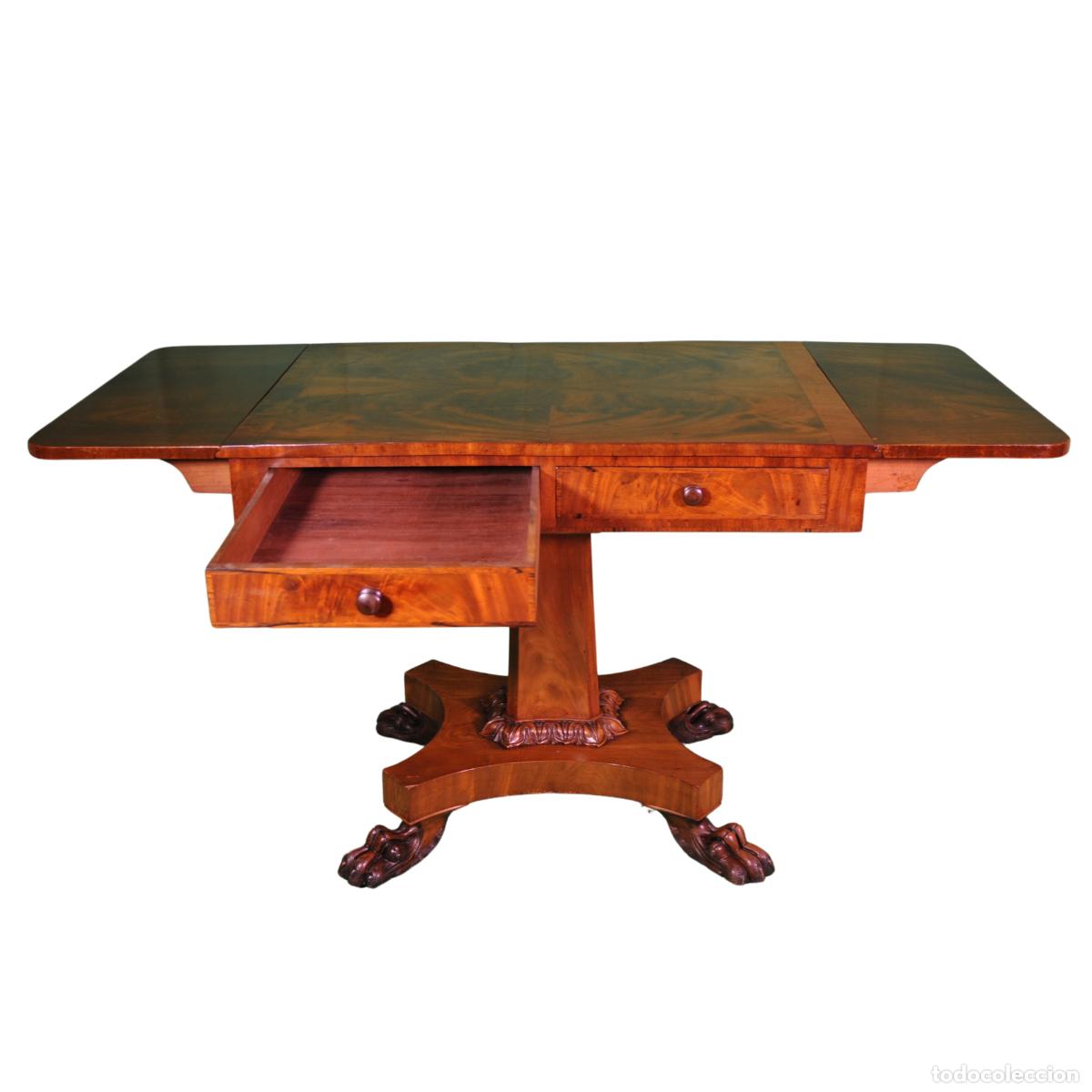 Antig&uuml;edades: Mesa de Juego Imperio con Patas de Garra - Foto 5