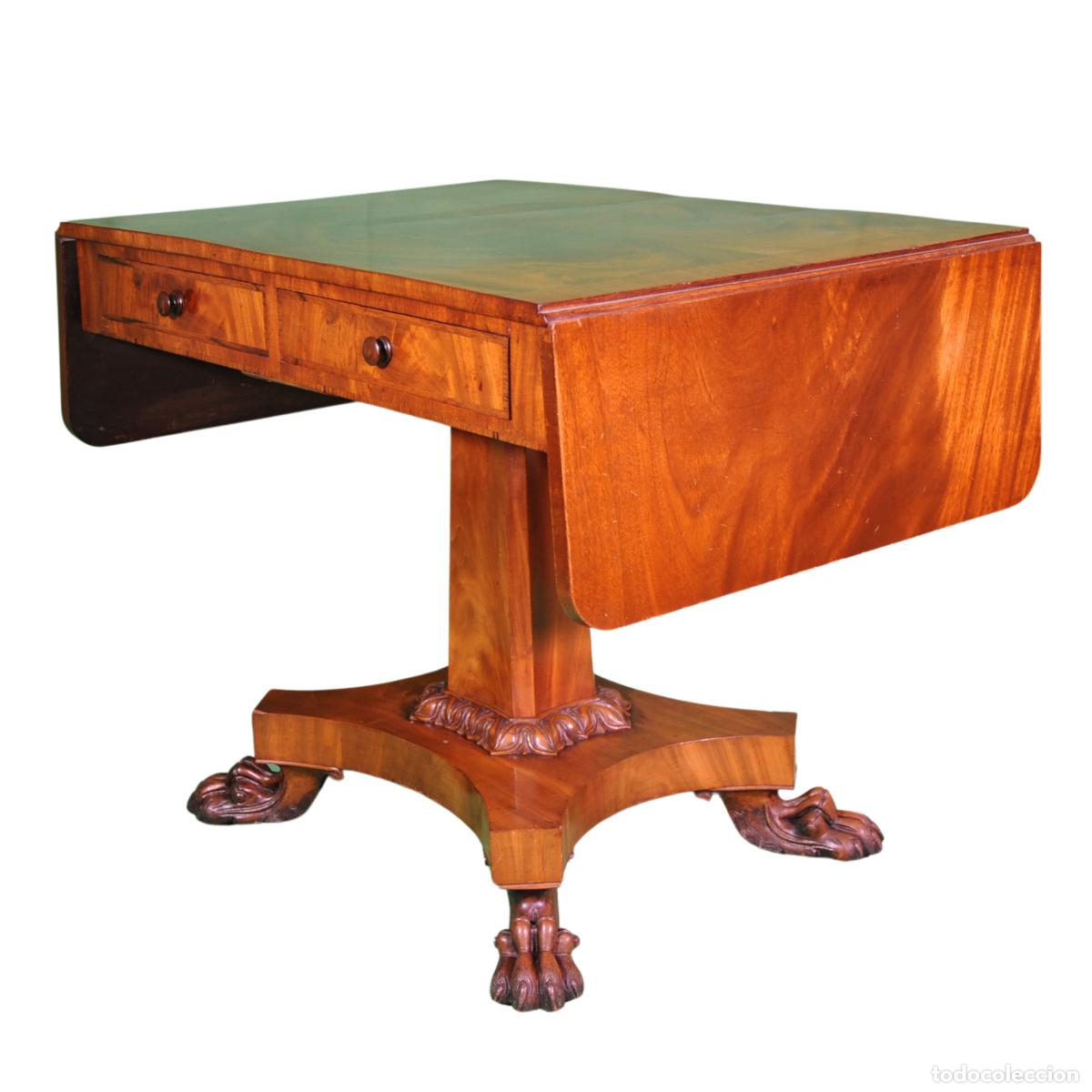 Antig&uuml;edades: Mesa de Juego Imperio con Patas de Garra - Foto 7