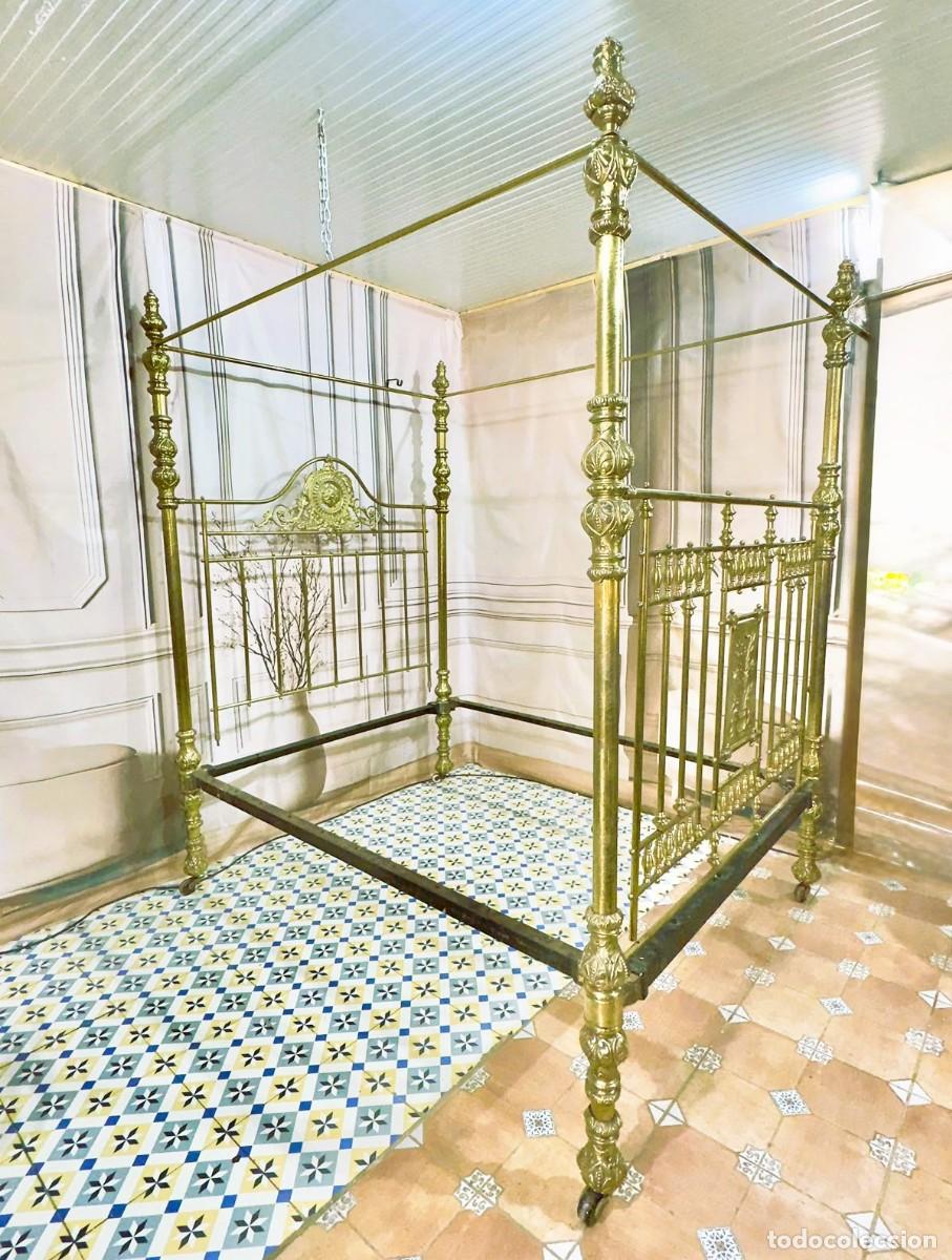 Antiguidades: Cama Victoriana de bronce
