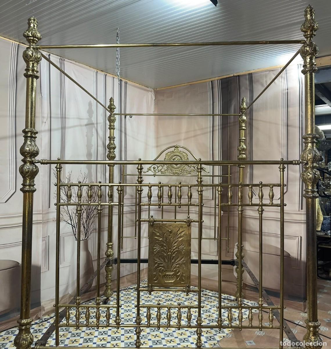 Antig&uuml;edades: Cama Victoriana de bronce - Foto 3