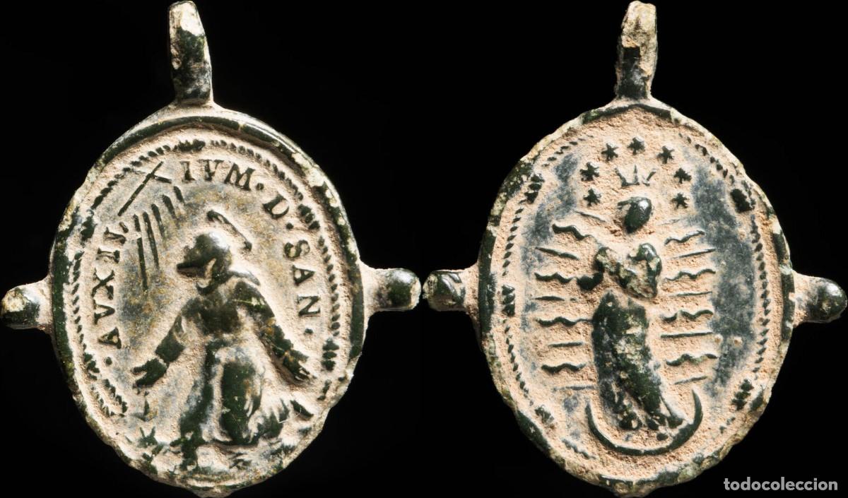 Antig&uuml;edades: Religious Medal XVI-XVII, Siglos XVI-XVII, S. Francisco / V. Inmaculada - 27x23