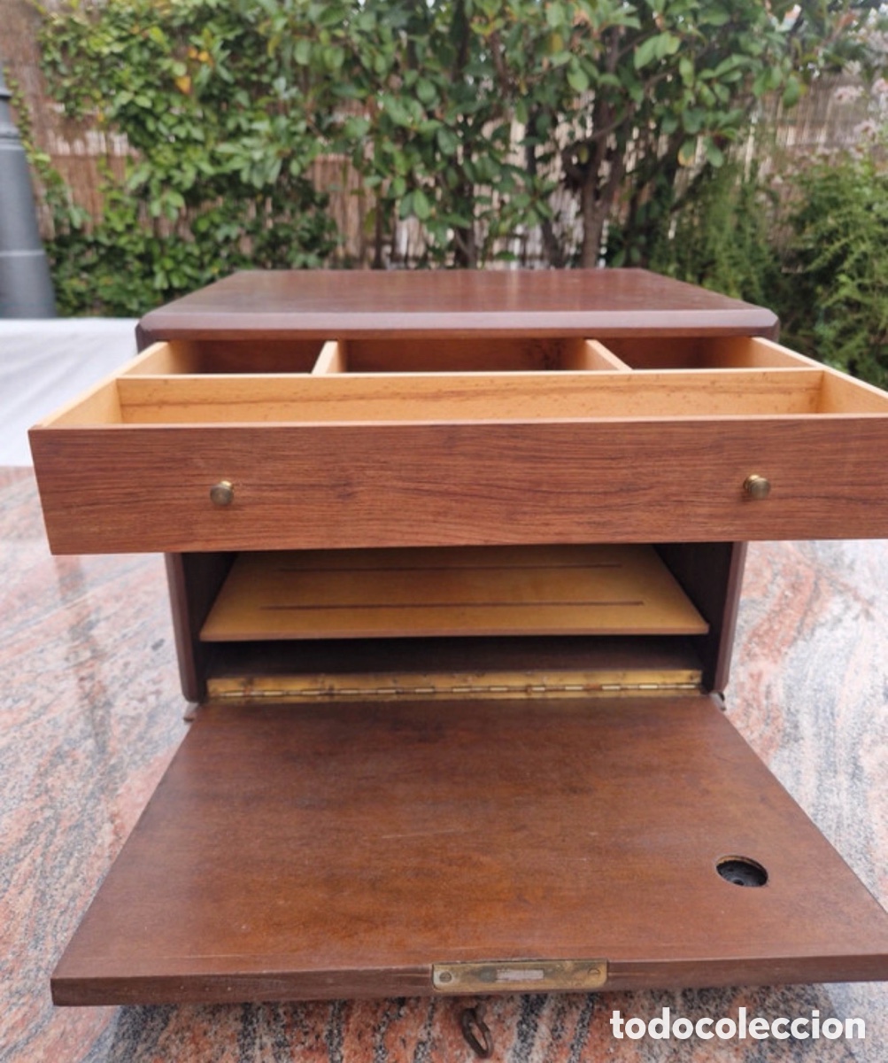 Antig&uuml;edades: Cava de madera para puros con higr&oacute;metro - Foto 4