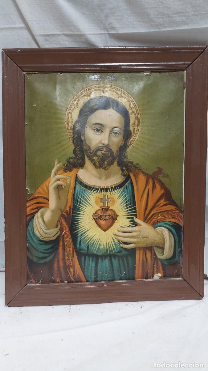 Antig&uuml;edades: Antigua l&aacute;mina de Sagrado coraz&oacute;n de Jes&uacute;s