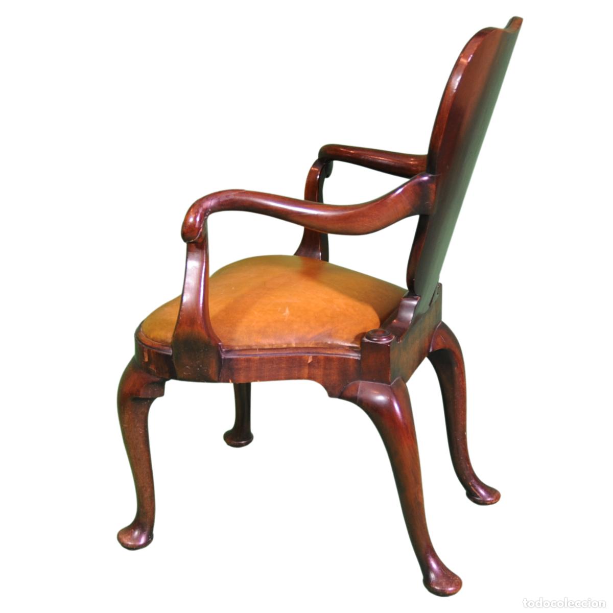 Antig&uuml;edades: Silla georgiana de estilo Chippendale temprano - Foto 3
