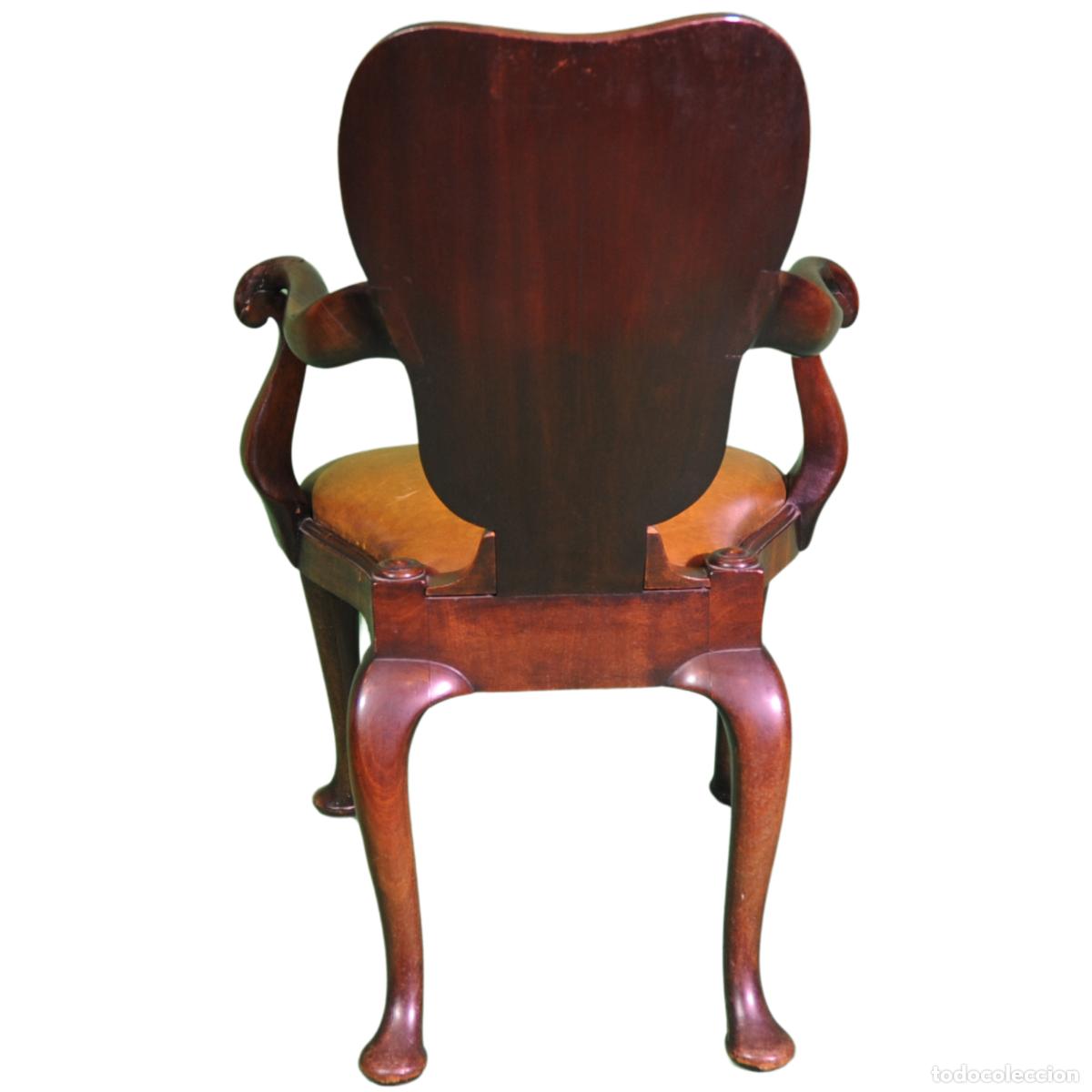 Antig&uuml;edades: Silla georgiana de estilo Chippendale temprano - Foto 4