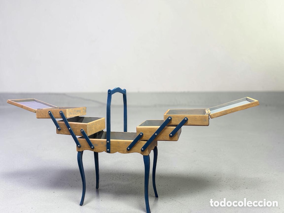 Antig&uuml;edades: Antiguo costurero de pie de acorde&oacute;n - Foto 6
