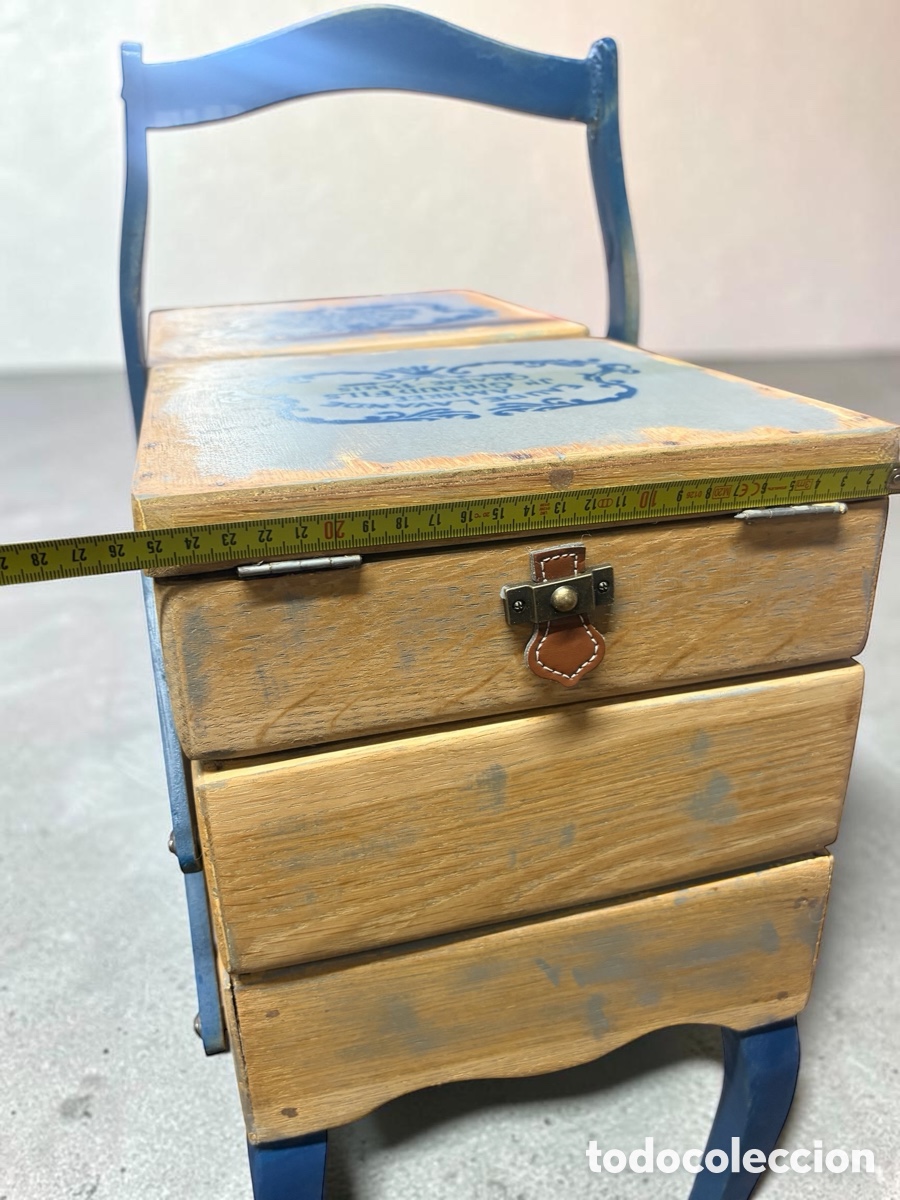 Antig&uuml;edades: Antiguo costurero de pie de acorde&oacute;n - Foto 9