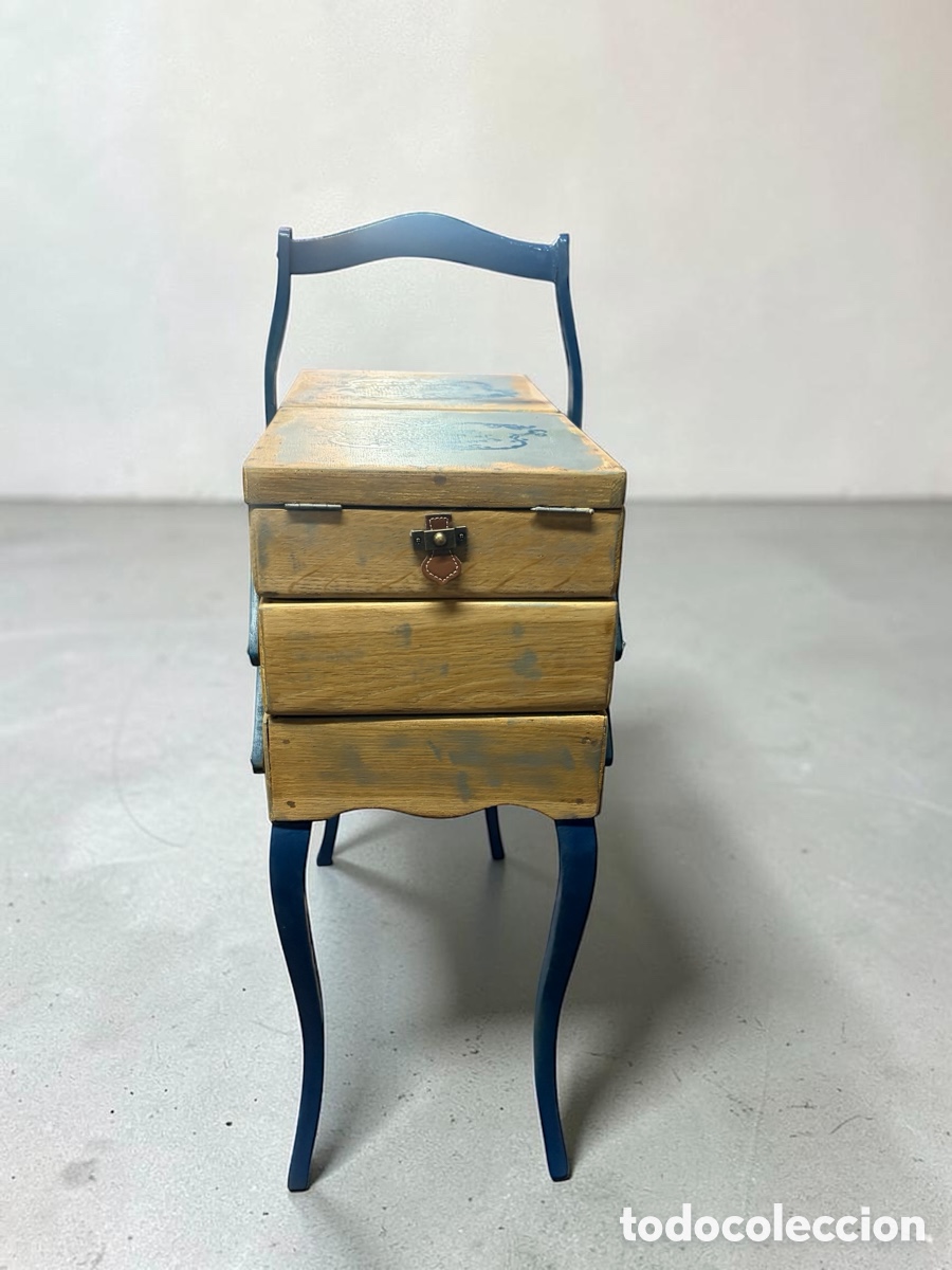 Antig&uuml;edades: Antiguo costurero de pie de acorde&oacute;n - Foto 12