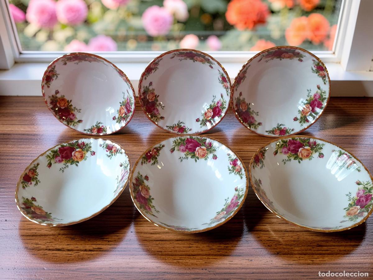Antig&uuml;edades: Juego de 6 cuencos multi-uso 16 cm Royal Albert Old Country Roses