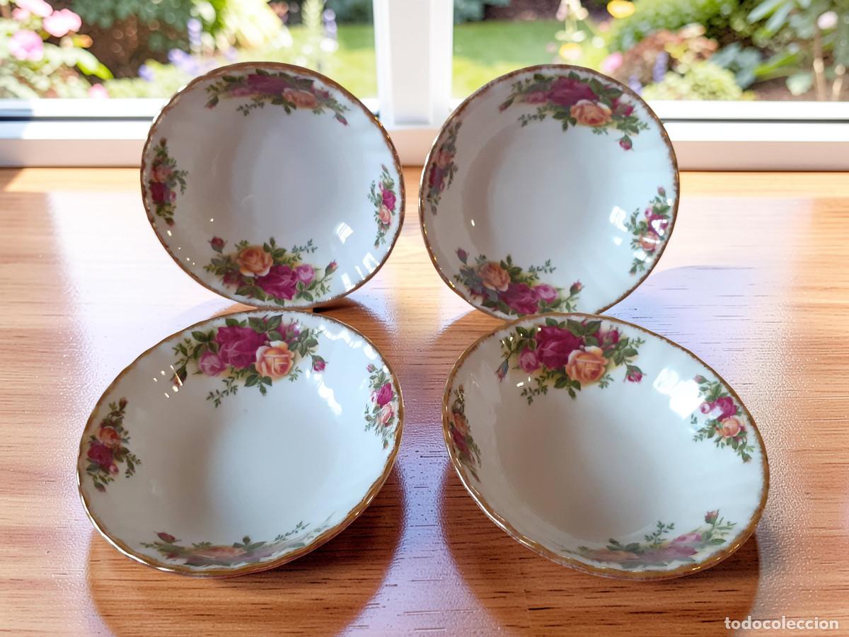 Antig&uuml;edades: 4 cuencos de 13 cm Royal Albert Old Country Roses