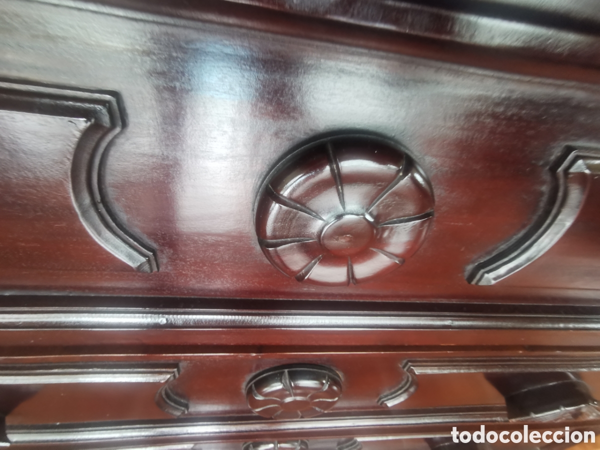 Antig&uuml;edades: Comoda antigua con espejo - Foto 4