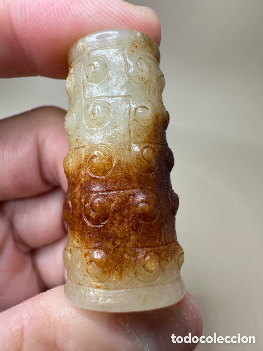 Antig&uuml;edades: Lezi de jade blanco, per&iacute;odo de Primavera y Oto&ntilde;o, China (770 a. C. - 476 a. C.)