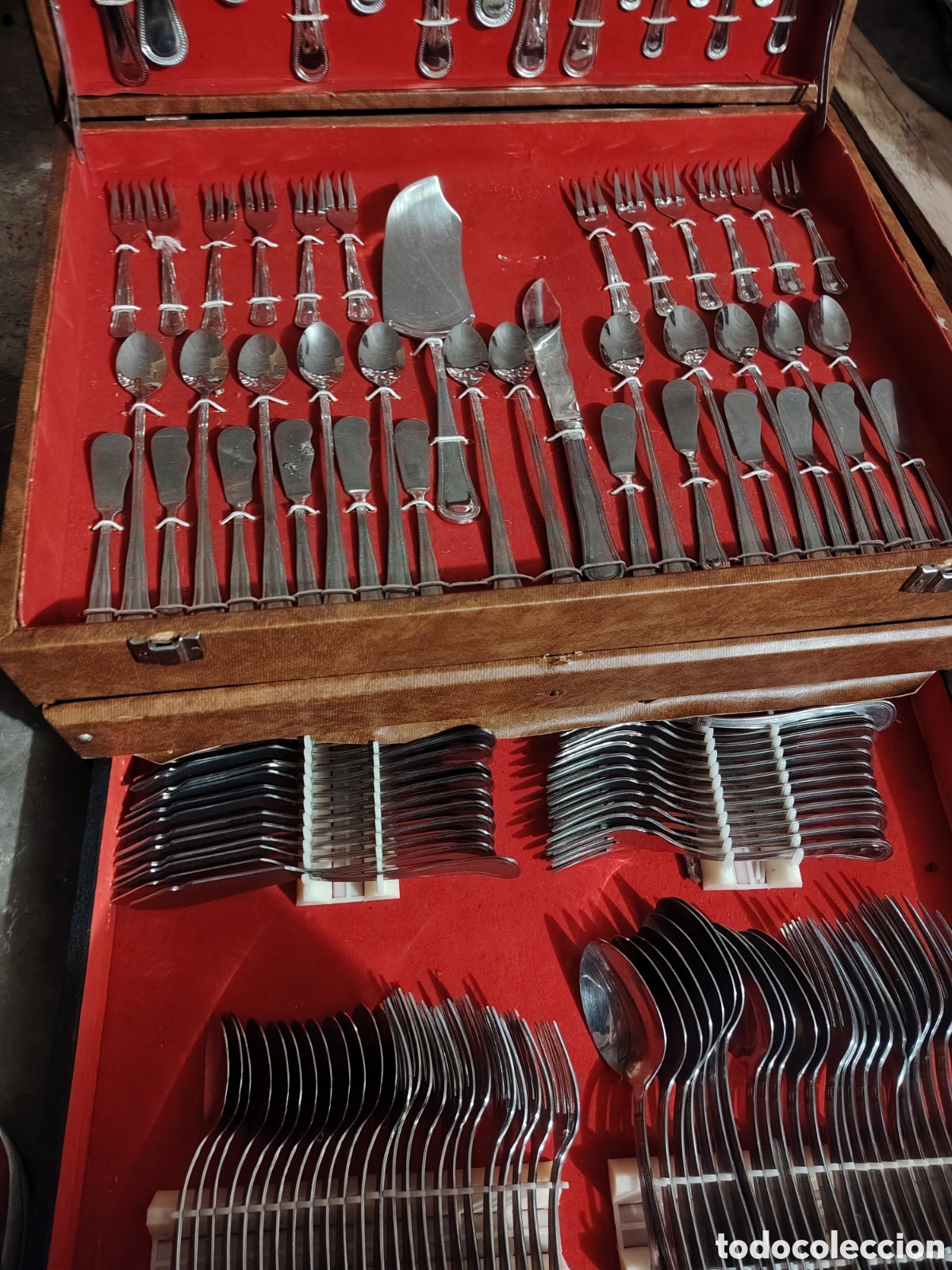 Antig&uuml;edades: CUBERTERIA EXTRA 18/10,180 PIEZAS - Foto 3