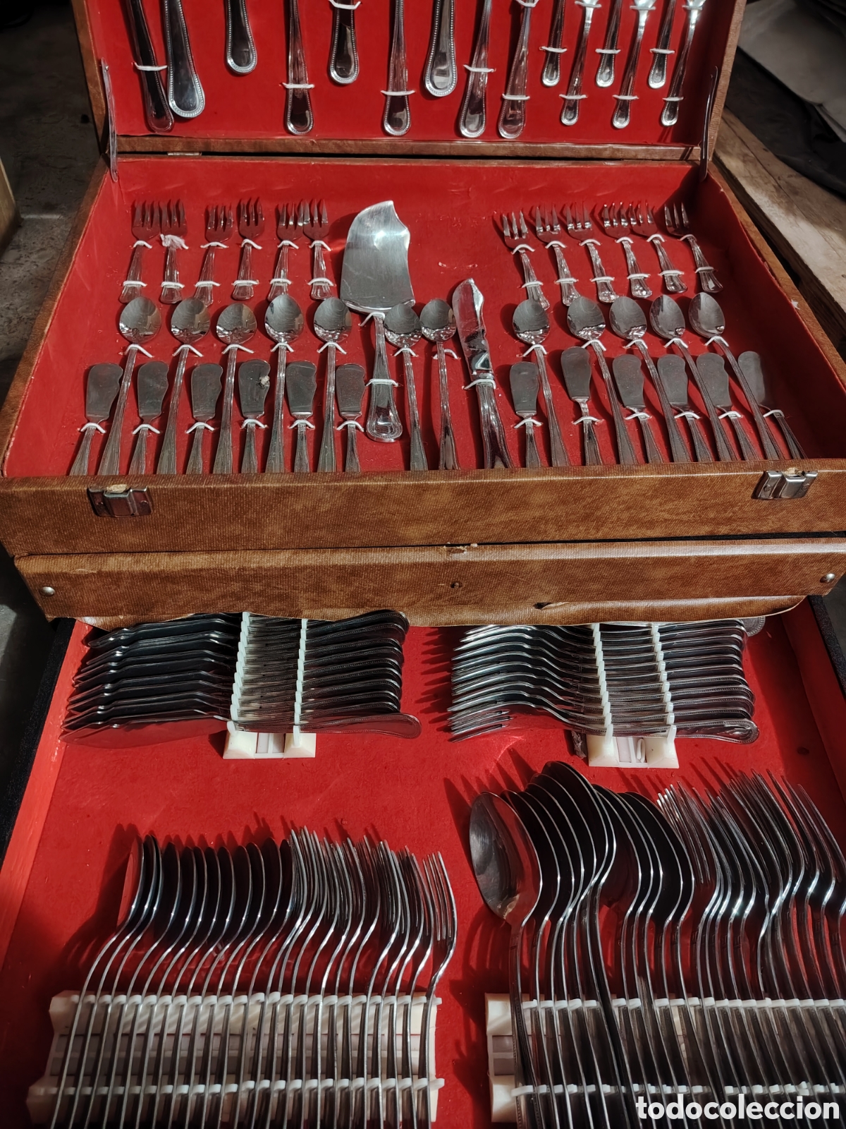 Antig&uuml;edades: CUBERTERIA EXTRA 18/10,180 PIEZAS - Foto 8