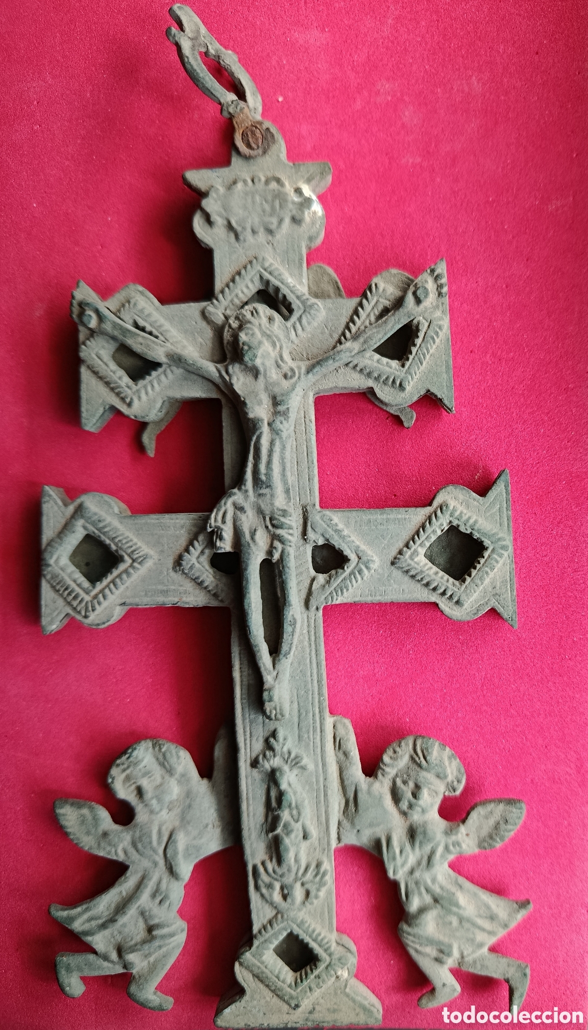Antig&uuml;edades: Gran Cruz de bronce de Caravaca (Murcia, Espa&ntilde;a). Siglo XVIII.