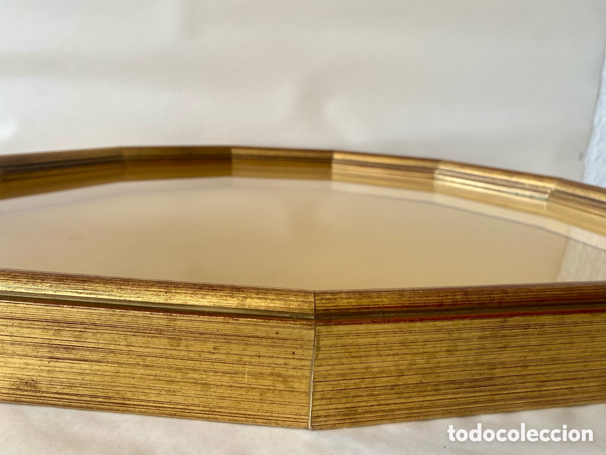 Antig&uuml;edades: Abaniquera de madera dorada - Foto 3