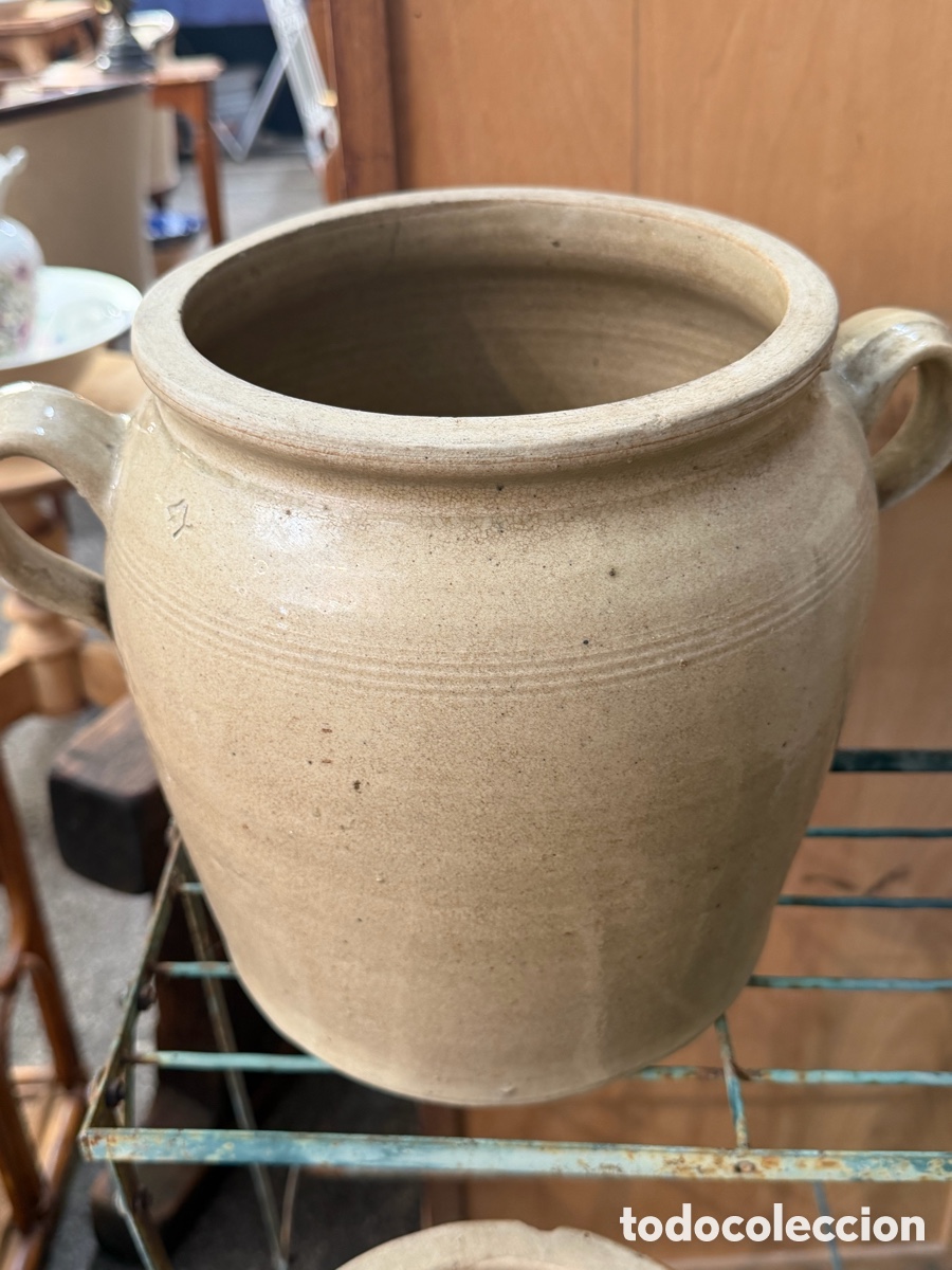 Antig&uuml;edades: Antiguo pot franc&eacute;s cer&aacute;mica confitar