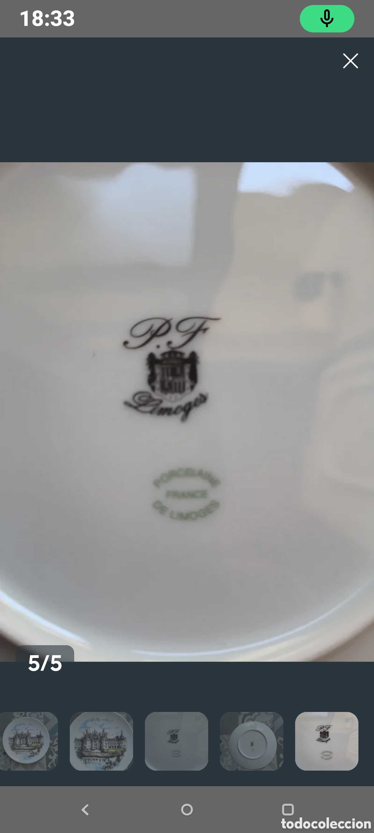 Antig&uuml;edades: Plato de porcelana Limoges - Foto 5