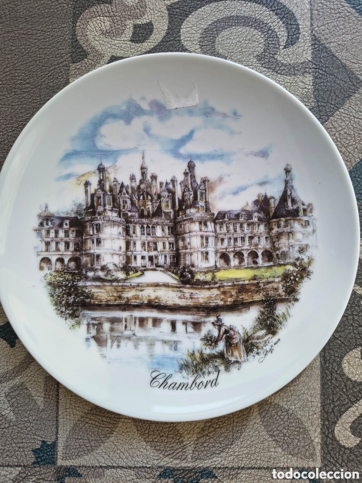 Antig&uuml;edades: Plato de porcelana Limoges