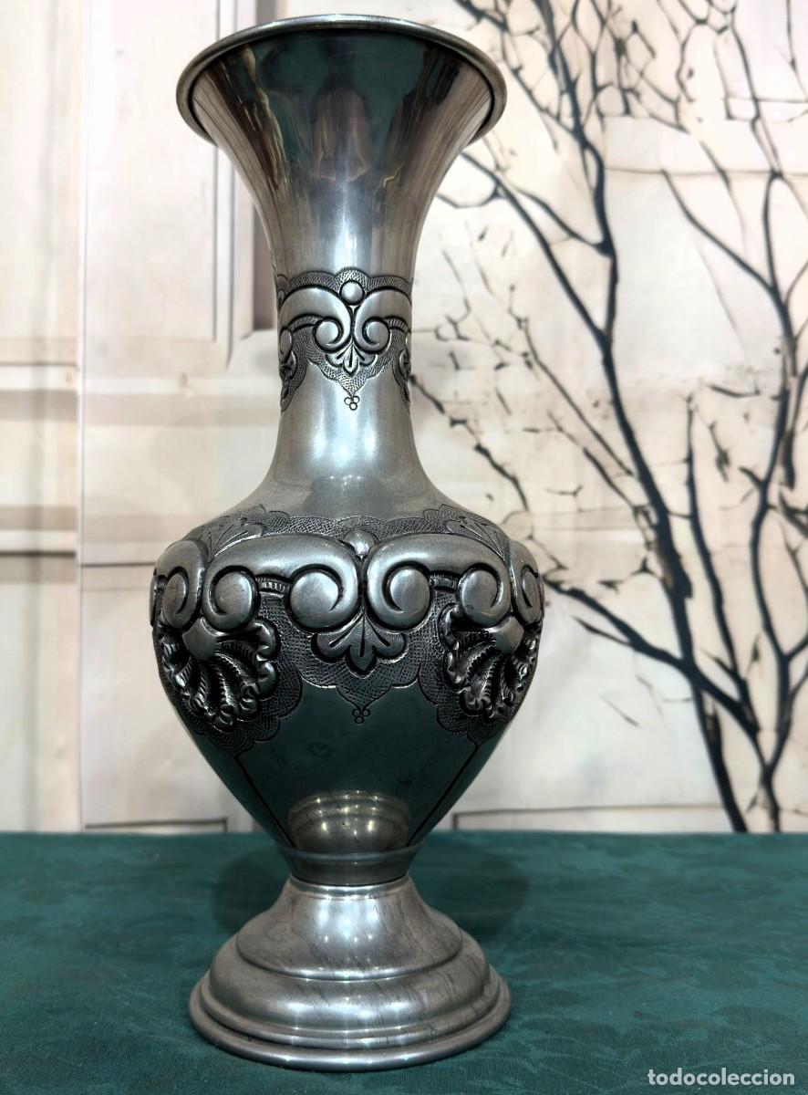 Antig&uuml;edades: Jarr&oacute;n decorativo de esta&ntilde;o