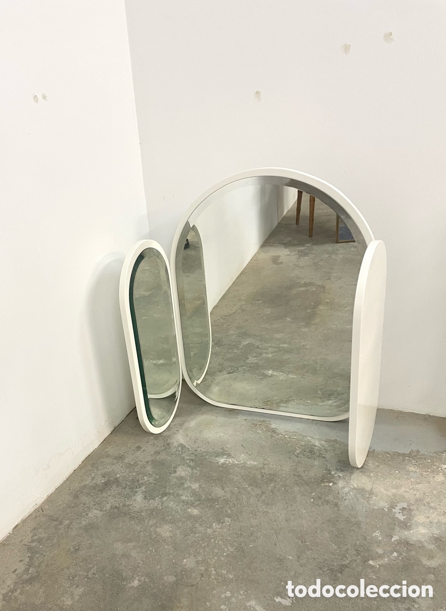 Antig&uuml;edades: Espejo tr&iacute;ptico blanco - Foto 8