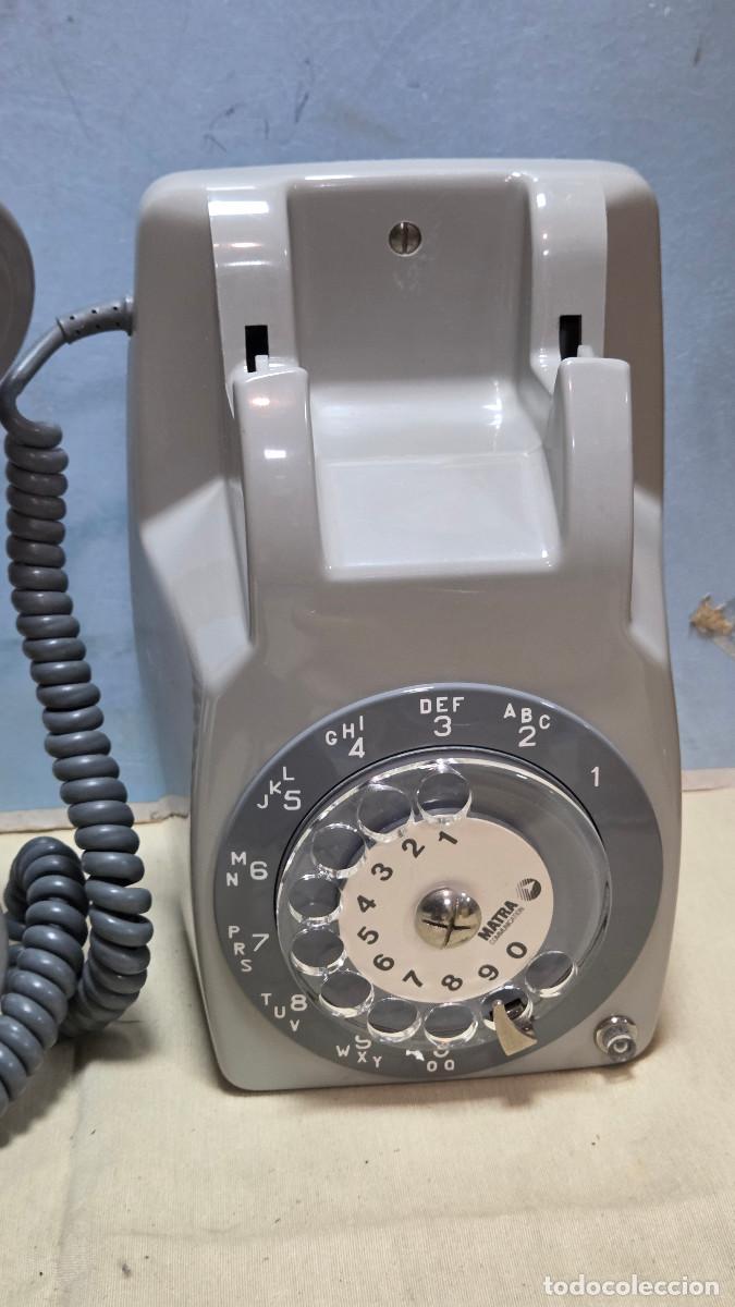 Antig&uuml;edades: telefono de colgar gris vintage - Foto 5
